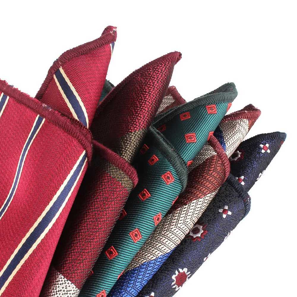 Jacquard Pocket Square For Men Women Striped Chest Towel Hanky Gentlemen Hankies Mens Suit Handkerchief Pocket Towel GiftsX240921