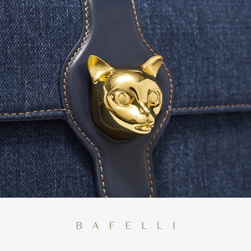 BAFELLI CAT Womens Bag y Fashion Retro Style Cowboy Trendy Shoulder Strap 240919