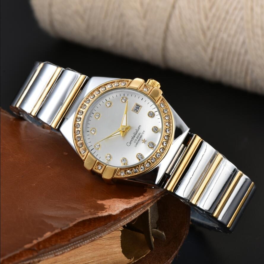 Fashion Women WristWatches casual lady business Quartz watches classics constellation* Watch Luxury Diamond inlay wrist-watch 9002L De Luxe Gift Montres bracelets