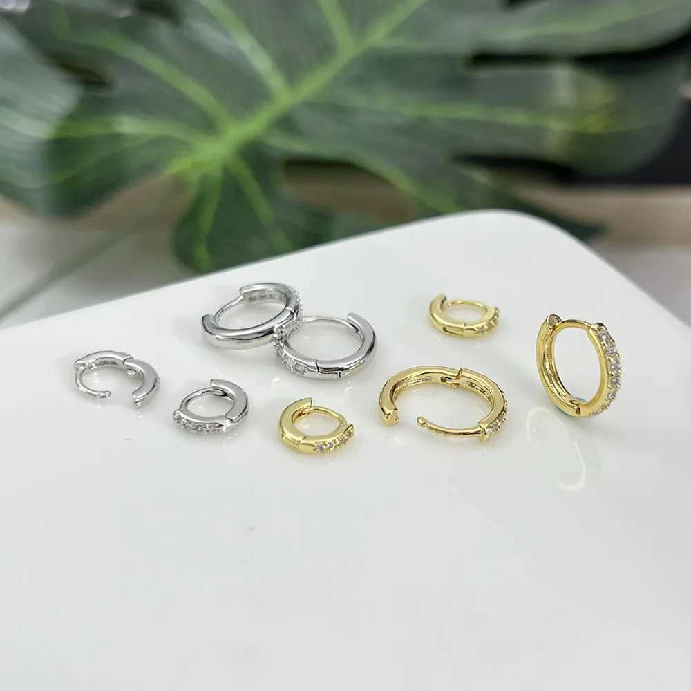 Stainless Steel Hoop Piercing Earring For Women Zircon CZ Cartilage Piercing Helix Daith Conch Tragus Rook Lobe Ear Ring Jewelry Y240921