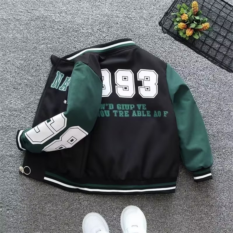 Autumn Girls Boys Clothes Baseball Jacket Kids Teenagers Sports Outerwear cardigan Child Outwear Coats 6 7 8 9 10 12 year 240902