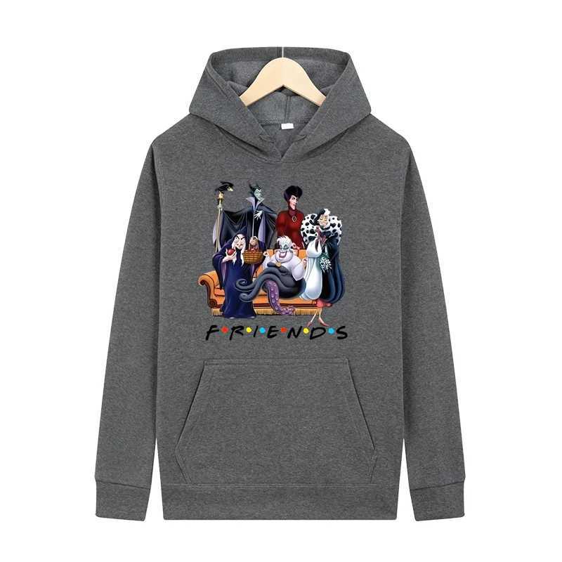 Halloween friend letter printing hoodie mens fashion sportswear wool warm couple casual Harajuku street hoodie zipper W240921
