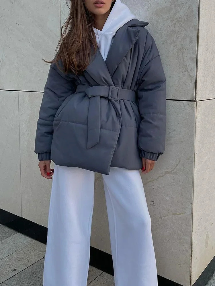 2024 Warm Winter Fashion Women Cotton Puffer Jacket Casual Solid Loose Parkas Coat Vintage Jacket Outwear Office Ladies Jacket 240918