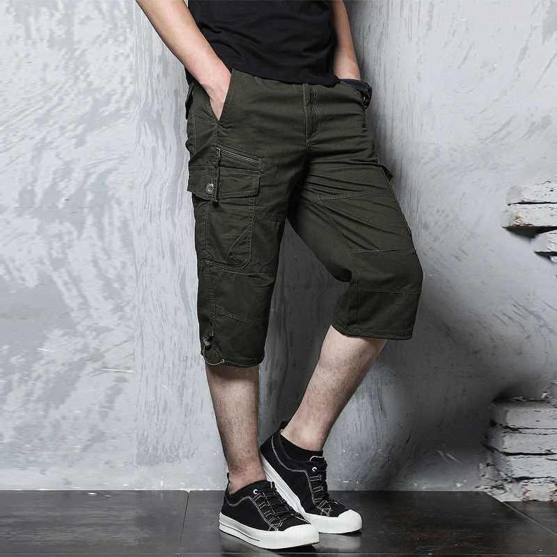 Cargo Shorts Men Summer Streetwear Mens Cotton Shorts Summer Overall Military Short Trousers Plus Size 5XL Men Bermuda MasculinaX240921