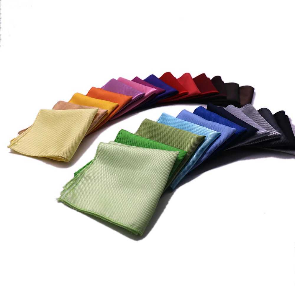 HUISHI Mens Hanky Jacquard Handkerchief Solid Plain Suits Pocket Square For Men Wedding Business Party Kanky Pocket GiftsX240921