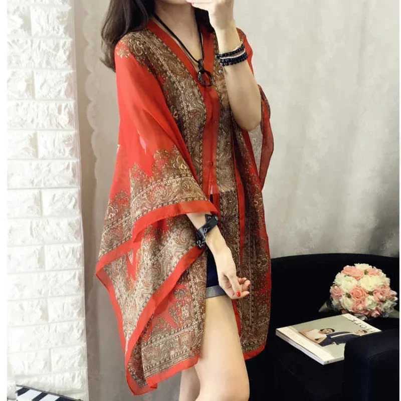 New mixed color shawl scarf rain cape sun protection scarf womens sun protection shawl soft beach shawl comfortable plus size W240921