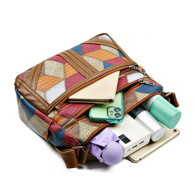 New Crossbody for Women Large Capacity Handbag Purse Solid Color Shoulder Bags Female Casual Travel Vintage Hobos Bag