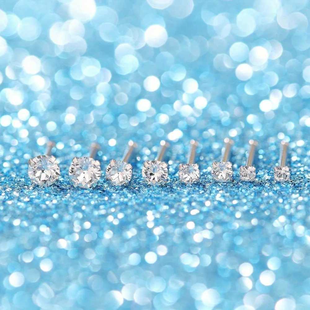 DOLOTTA 1Pc 20G Nose Ring Studs Made with Austrian Crystal for Women Stainless Steel Nose Piercings Body Jewelry Hypoallergenic Y240921