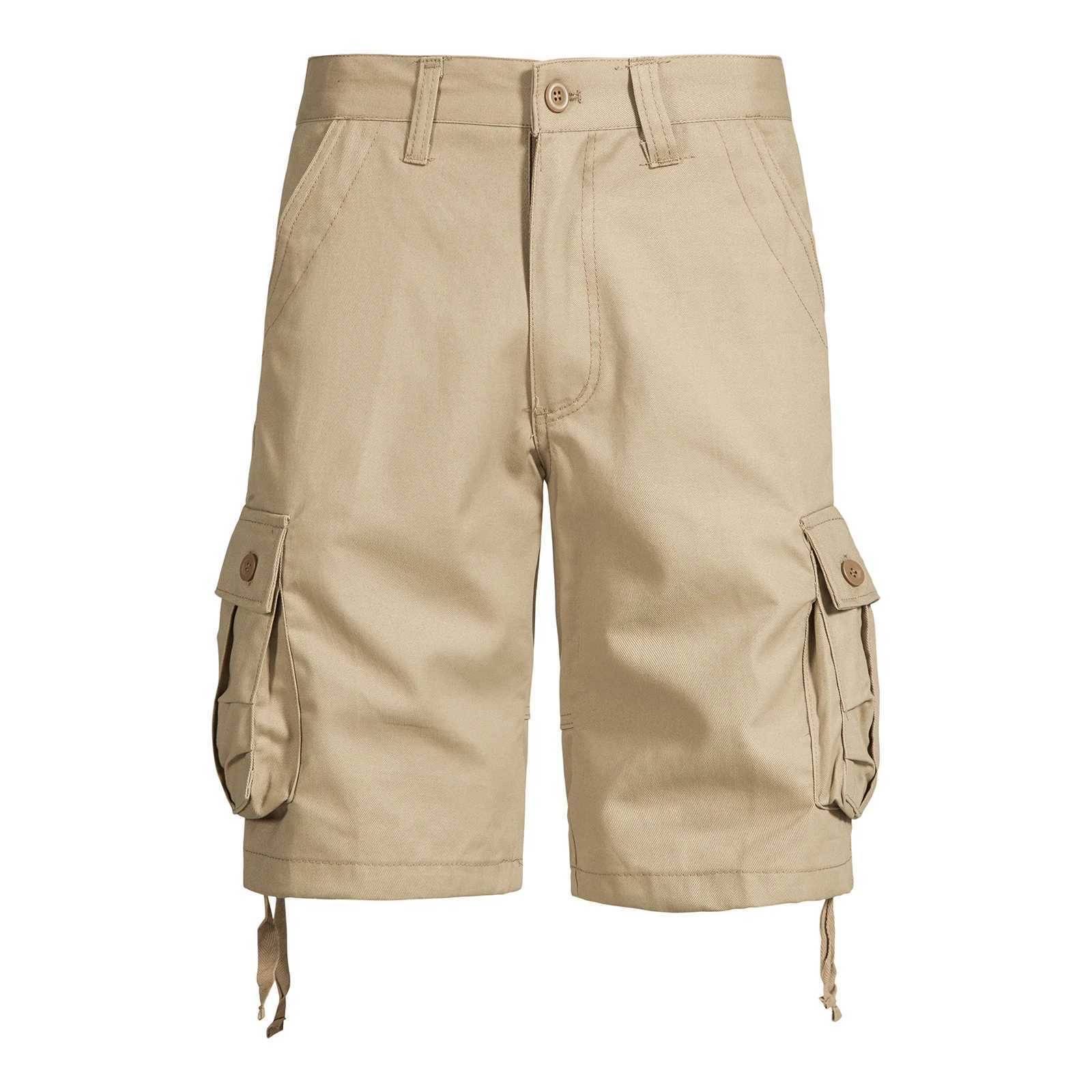 Cotton Cargo Shorts Men Summer Knee Pants Utility Outdoor Hiking Tactical Multi-pocket Breeches Y2K Sports ShortsX240921