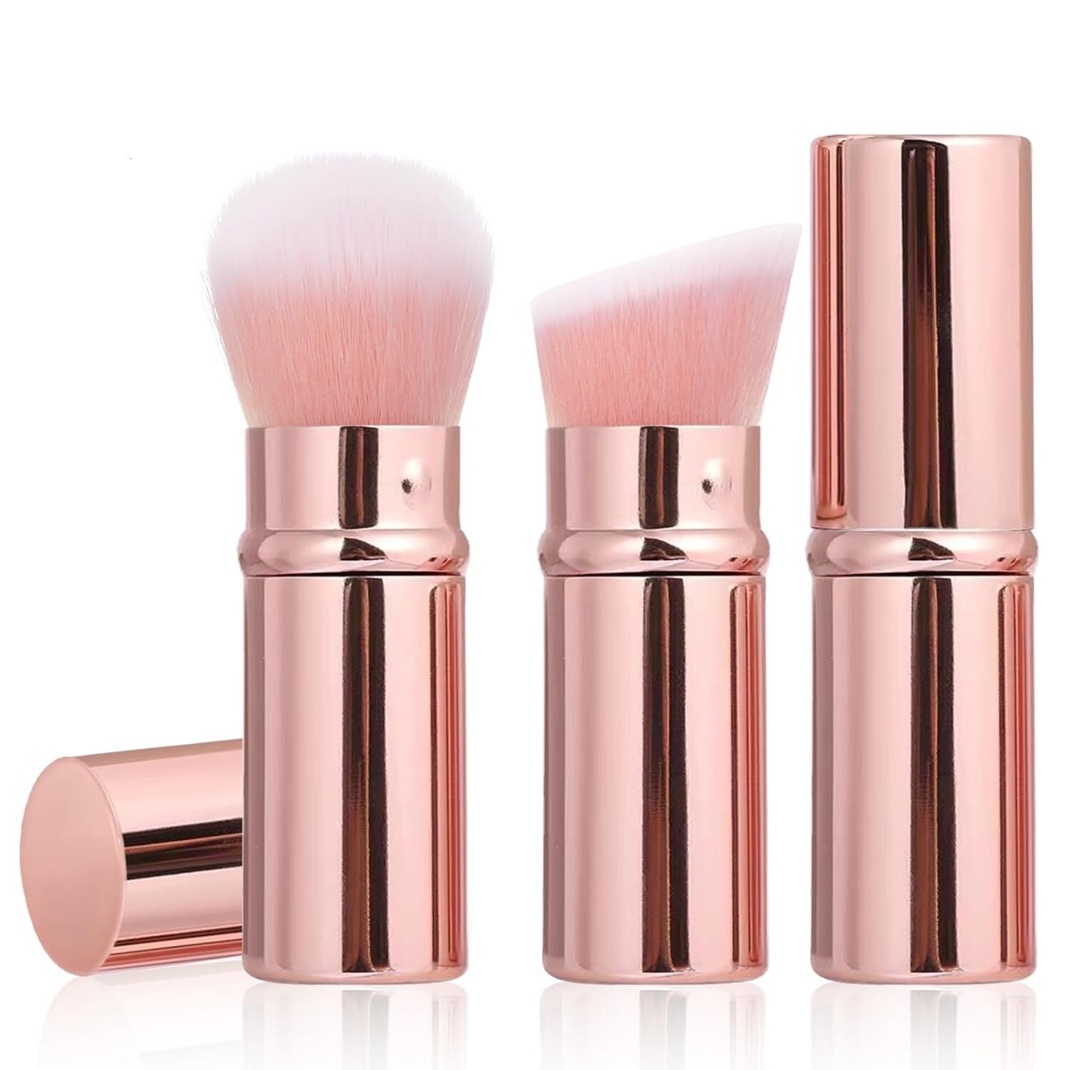 retractable spray gun kabuki brush suitable for all facial makeup and liquid foundation suitable for liquid face cream and foundation makeup aluminum 