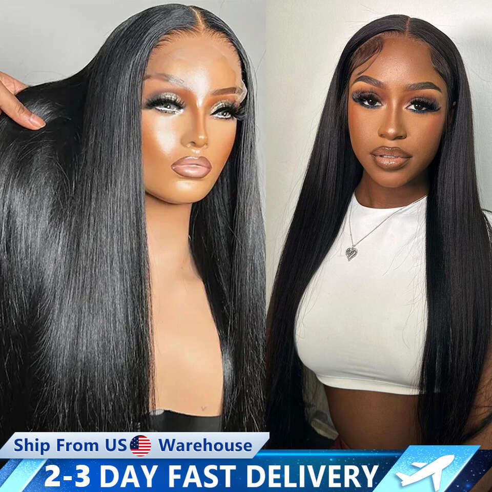 Bone Straight Front Wigs 13x4 13x6 Glueless Cheap Human Hair No Glue 4x6 5x5 Lace Closure Wig 180 Density