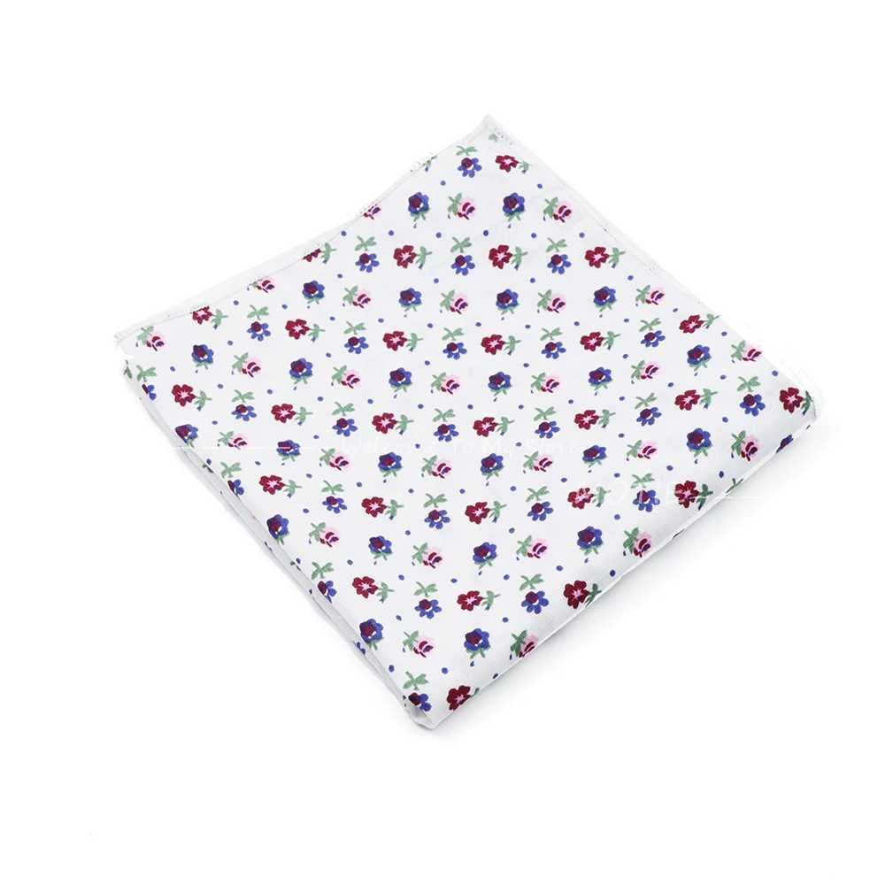 New leisure Cotton Flower Hankerchief Wedding Suit Hankies Casual Mens Pocket Square Handkerchief For Wedding Accessories GiftsX240921