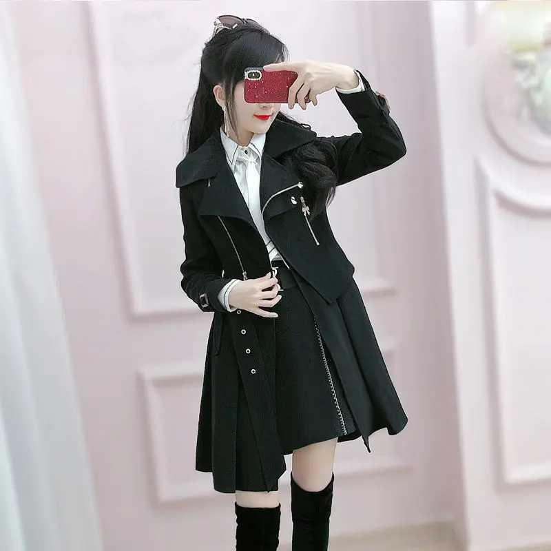Women Trench 2024 Spring Autumn Windbreaker Beige British Coat Slim New Solid ColorX240921