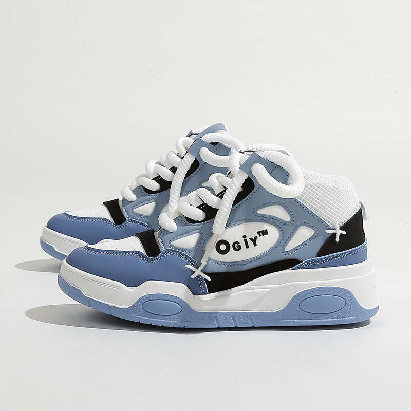 Trendy men's high top, new couple's women's autumn soft bread shoes, versatile casual thick sole sports board shoes