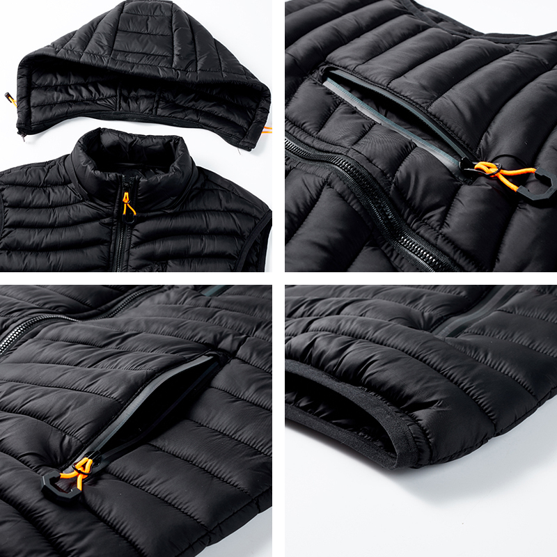 Plus Size 6Xl Winter Men Hooded Windproof Waterproof Warm Vest Jacket Mens Fashion Casual Waistcoat Male