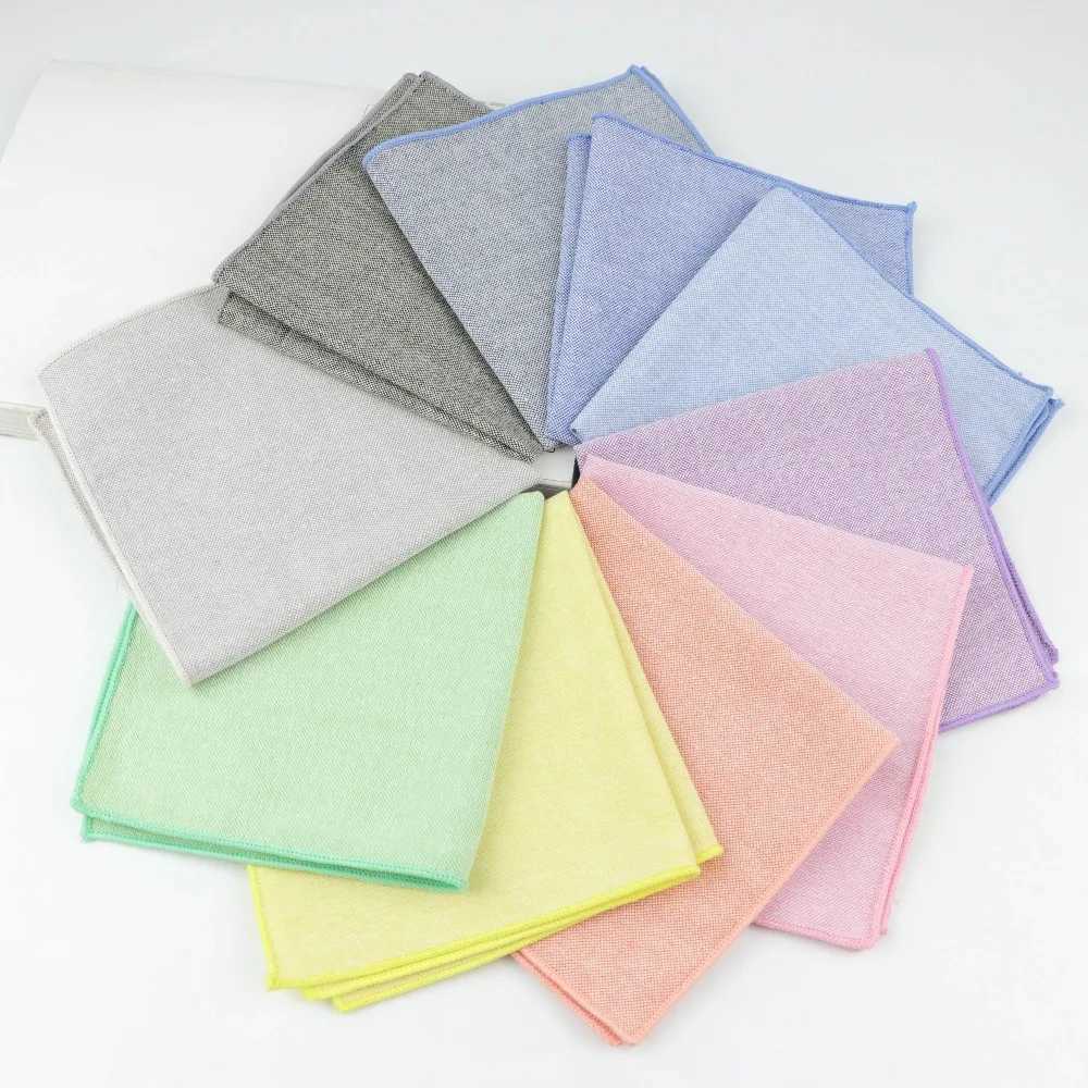 Handkerchief Scarves Vintage Cotton Solid Color Hankies Mens Pocket Square HandkerchiefsX240921