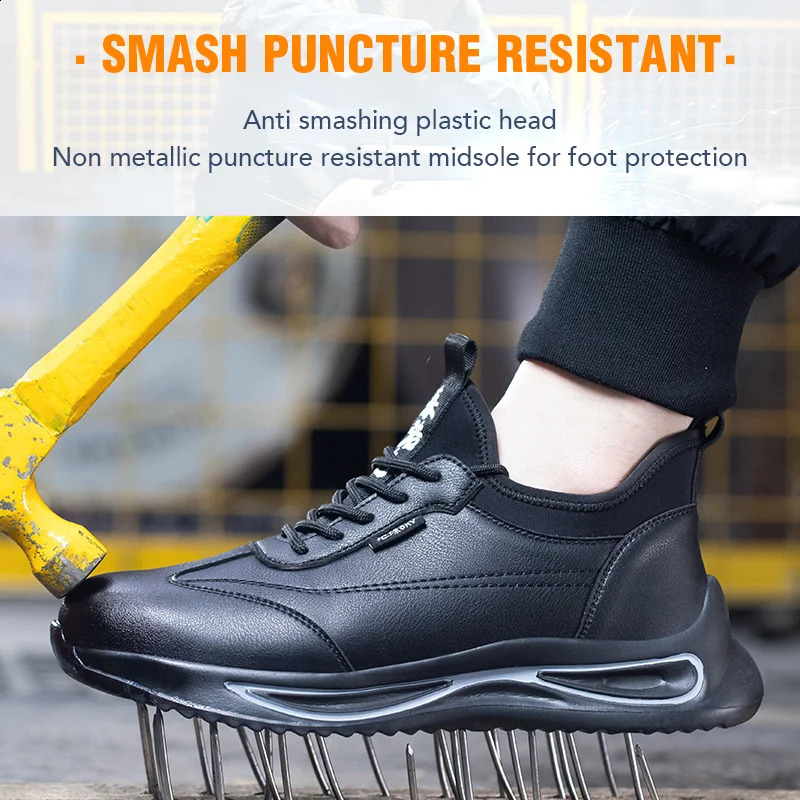 Safety shoes for mens work SteelToe industrial boots for mens protective feet and shock absorption 250226