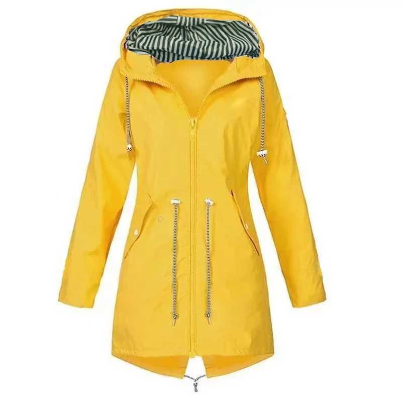 Hooded British Windbreaker Autumn Winter Zipper Women Assault Jacket Outdoor Mountaineering Coat Long Sleeve CasualX240921