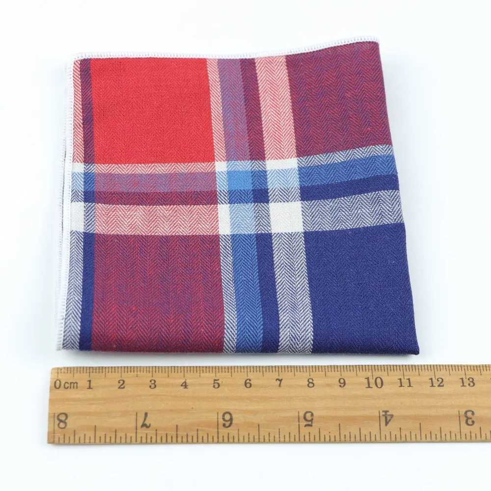 Mens cotton handbag head woven color printed plain weave pocket square mens casual rainbow pocket handkerchief W240921