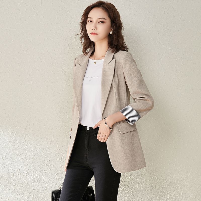 Korean Version Of Casual Jacket Spring And Autumn Fashion Simple Temperament Office Suit Women's Top New