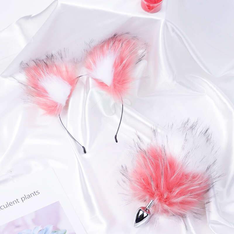 SM sex toys, female fox tail anal plug, role-playing training prop, cat ear headband, alternative sex products