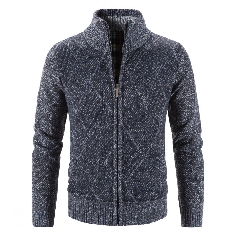 Winter Jackets Men Sweatercoats High Quality Male Stand-Up Collar Casual Cardigans Slim Fit Warm Sweaters Size 4Xl