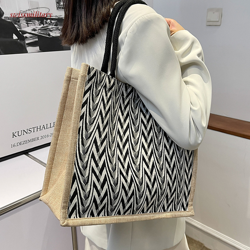 Large capacity women 2024, canvas bag for work, ins fashionable commuting tote bag, college student class appearance #23Swissmilitary