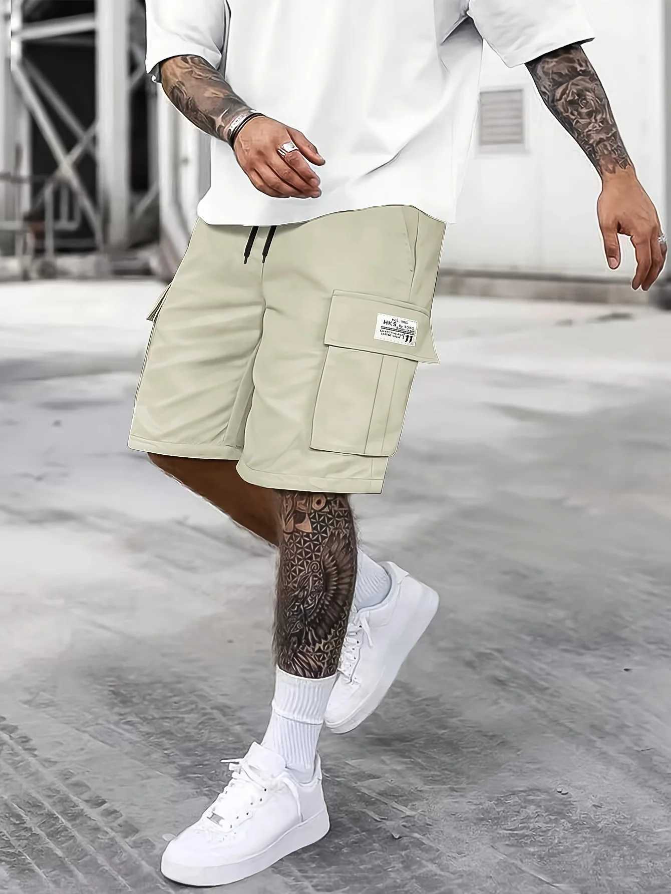 Mens Casual Drawstring Cargo Shorts With Pocket For Summer OutdoorX240921