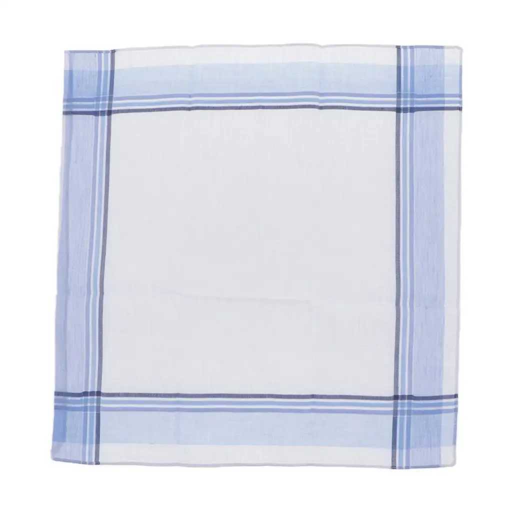3x Mens Handkerchiefs Plaids Square Hanky Washable Soft Kerchiefs HankieX240921