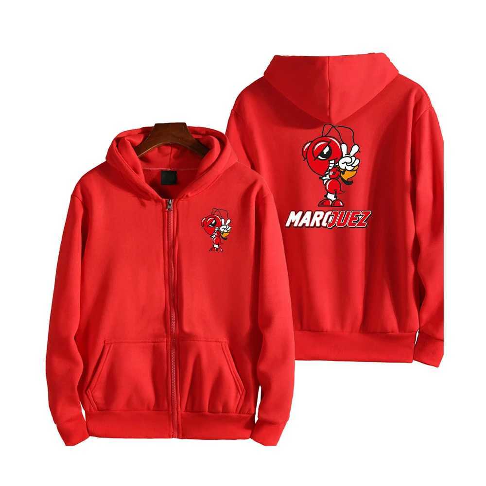 Marquez Streetwear sports zipper hooded sweatshirt Supermarc Gp 93 baby alien mens outdoor zipper jacket W240921