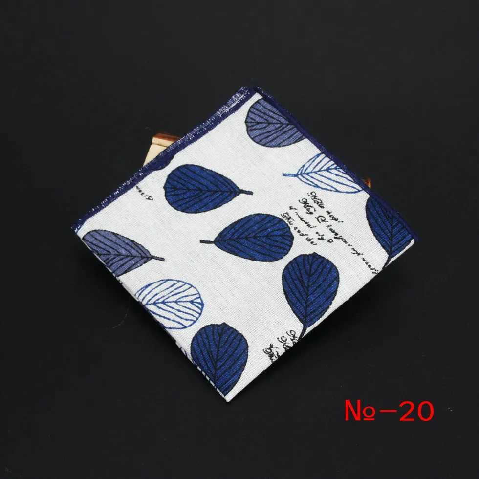 Brand New High Quality Hankerchief Scarves Vintage Linen Hankies Mens Pocket Square Handkerchiefs Cartoon Print Cotton HnakyX240921