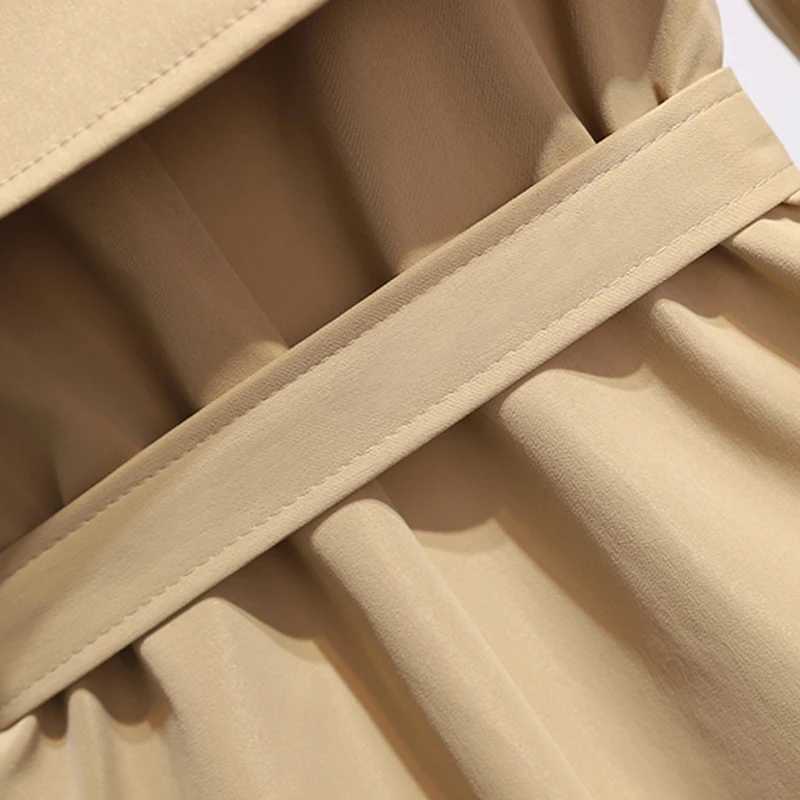 Laxsesu Trench for Women Double Breasted Turn-down Collar Long Sleeve Coat Autumn 2024 New Fashion Sashes Female Loose OuterwearX240921