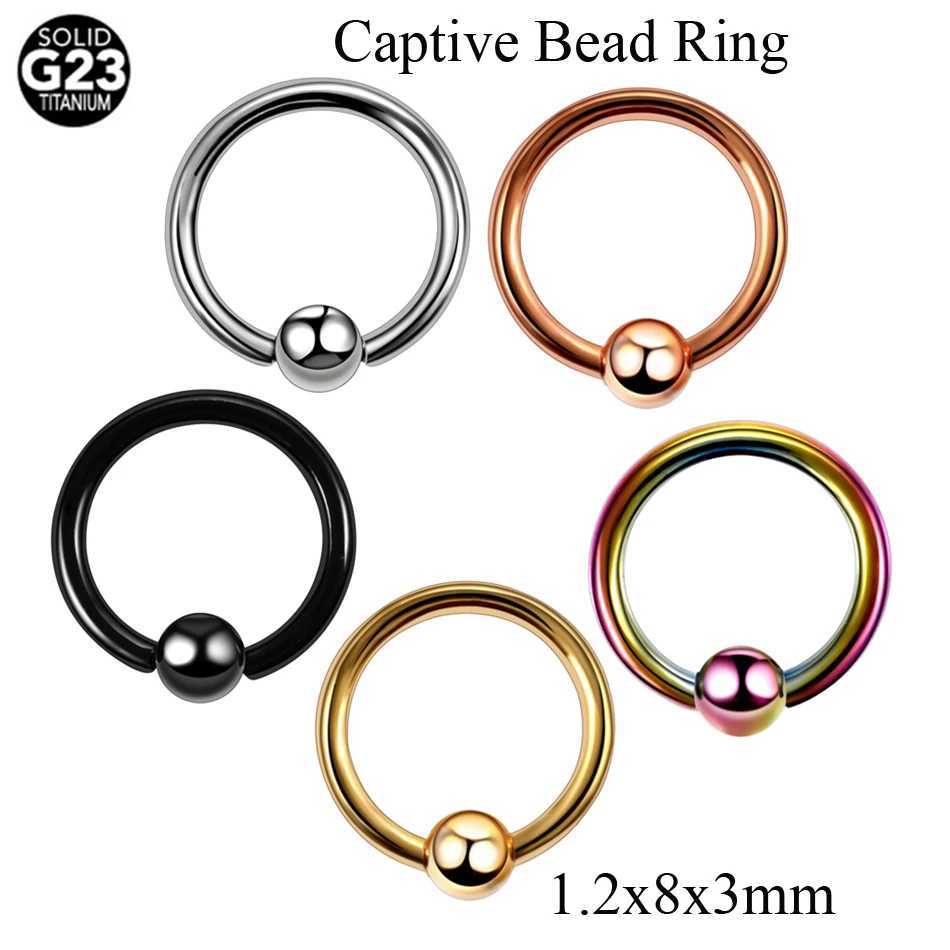 1PC G23 Titanium Nose Lip Ear Cartilage Tragus Piercing Eyebrow Horseshoe Rings Piercing Captive Bead Ring Sexy Piercing Jewelry Y240921