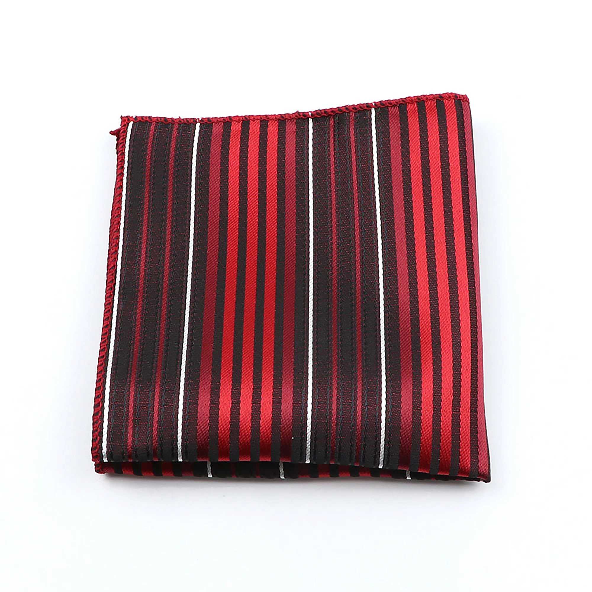 Soft Mens Pocket Squared 24 Width New Design Striped Plaid Dot Handkerchiefs Dark Blue Black Hankies Banquet Suit Accessory GiftX240921