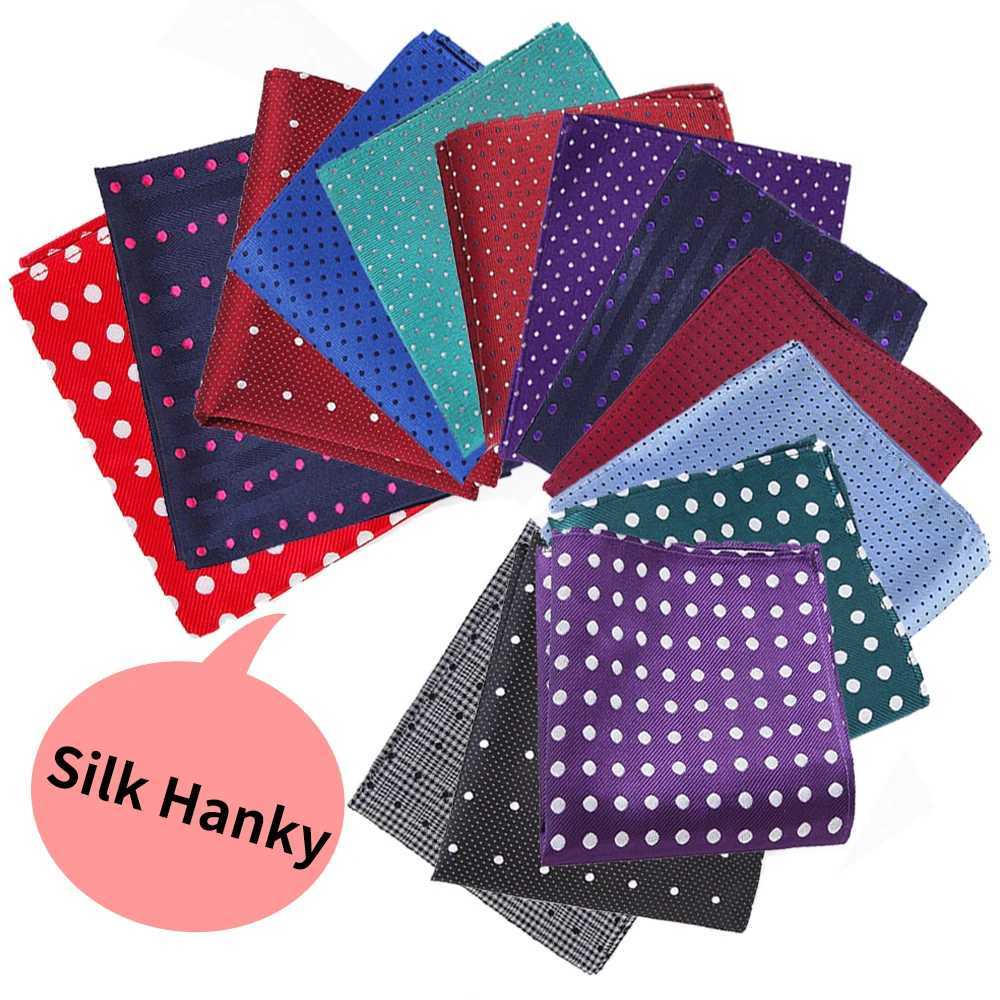 Customized Smith 100% Silk Dot Handle Pocket Square Business Set W240921