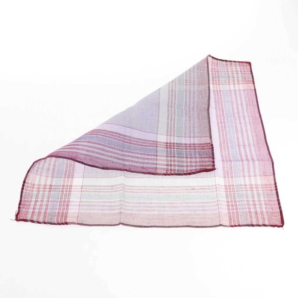 Set of 12/10pcs Mens Plaid Pattern Cotton Handkerchiefs Gentleman Classic Pocket Square HankyX240921