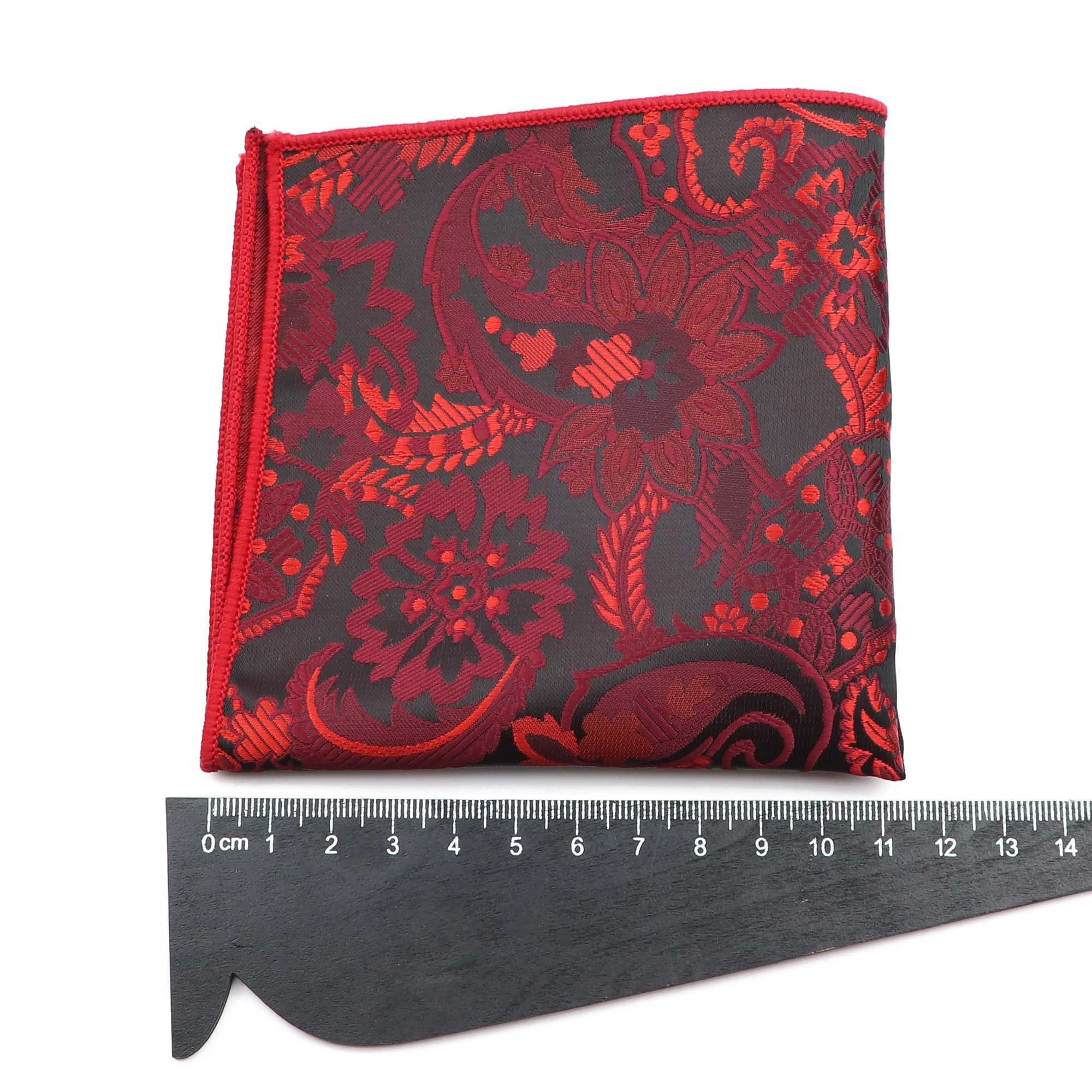 New Fashion Retro Paisley Mens Hanki Pocket Square Handle 23cm Wide Used for Business Wedding Party Evening Dress Set Accessories W240921