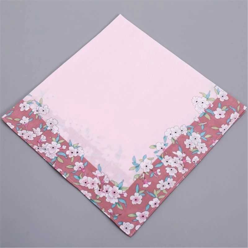 Womens cotton handle soft touch washable pocket cotton towel elegant printed Hanji optional W240921
