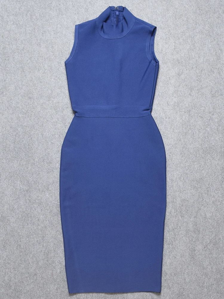 BE Sexy Blue Summer One Piece Bandage Women Green Vintage Party Dresses Celebrity Bodycon Knitted Vestido Maxi