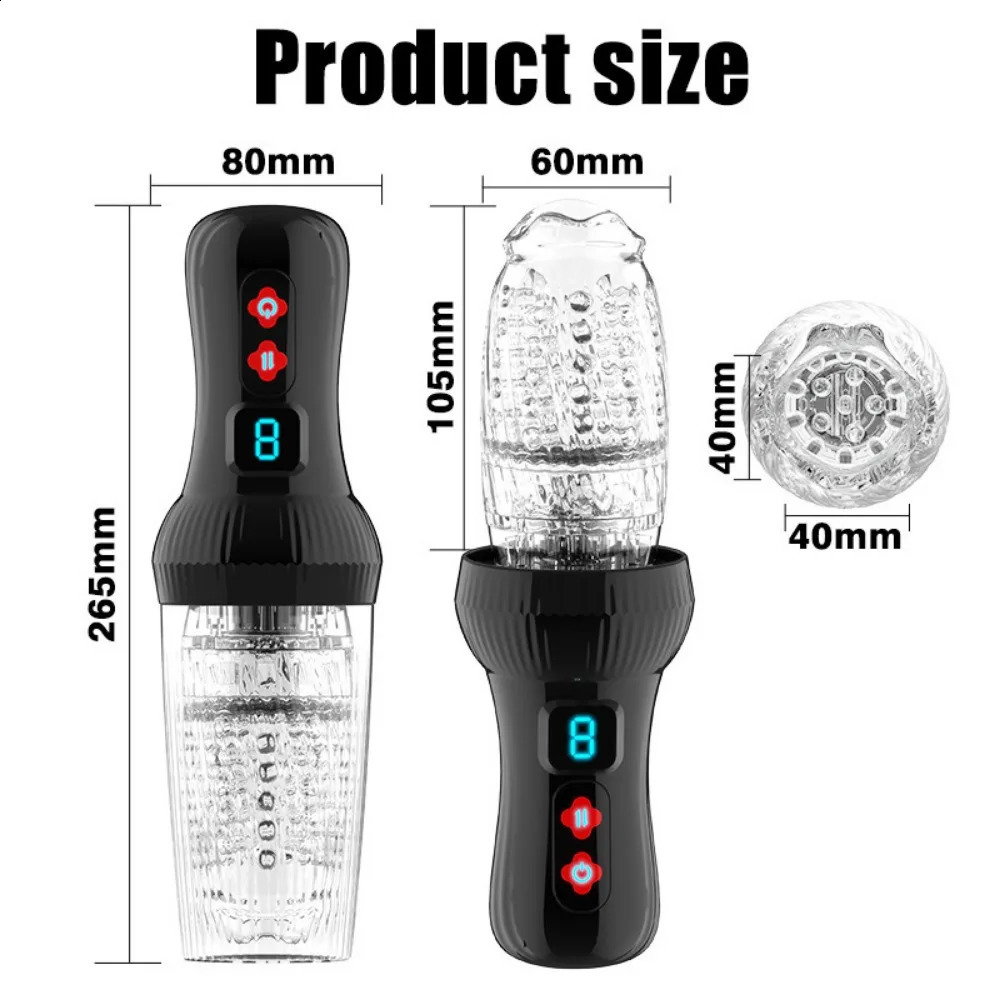 Male Masturbation Sex Toys Automatic Rotary Telescopic Sound Electric Airplane Cup Adult Products Erection of Penis Masturbador 240914