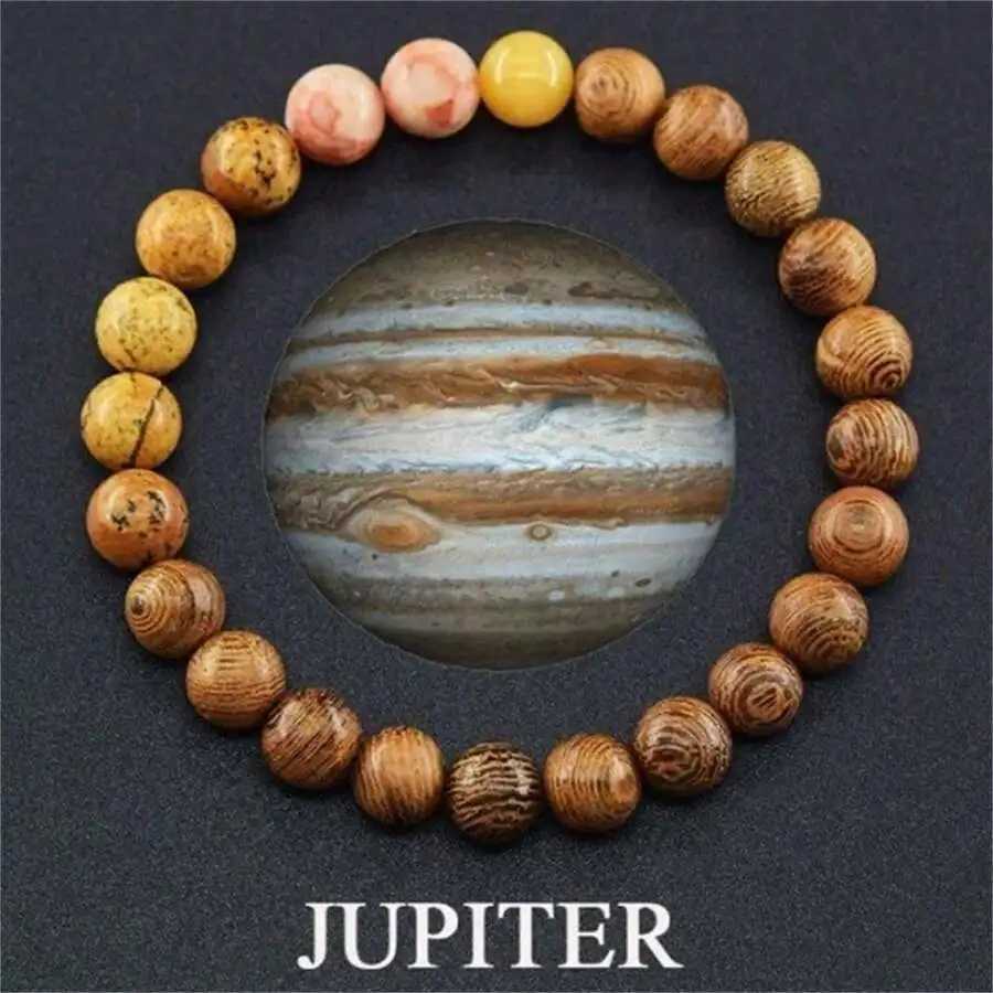 1Pc Exquisite Universe Planet Fashion Natural Stone Coloured Beaded Bracelets Men Women Daily Gift CasualX240921