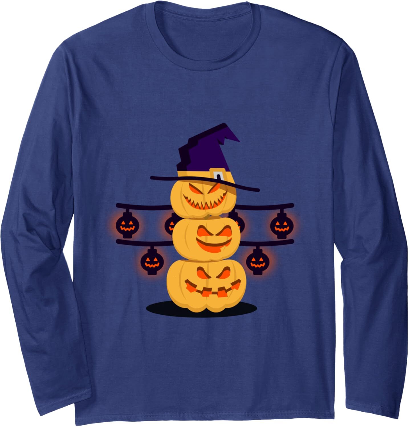 Long Sleeve Shirts for Men sweatshirt Funny and Scary Halloween Pumpkins Snowman Gift Long Sleeve Tee Streetwear Casual tops clothes