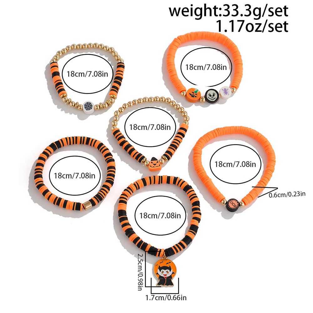 Halloween Pumpkin Ghost Bracelet Acrylic Material Holiday Party Essential Jewelry Gifts Suitable for Fashion Women GirlsX240921