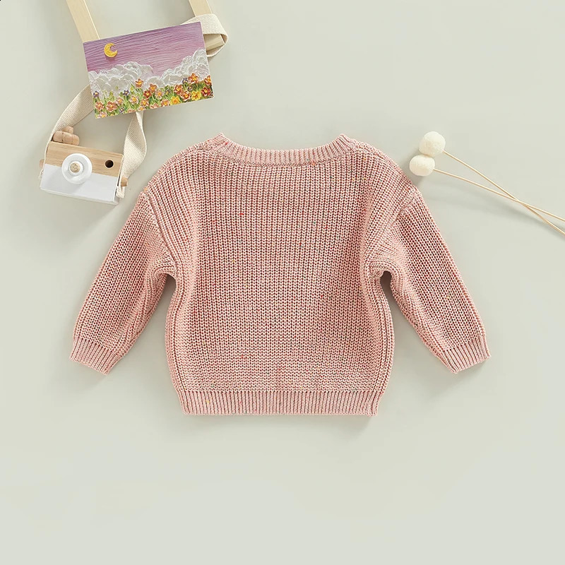 -10-08 Lioraitiin 0-6 Year Old Childrens Boys and Girls Autumn Sweater Colorful Spotted Long Sleeve Pulling Knitted Clothing 240918