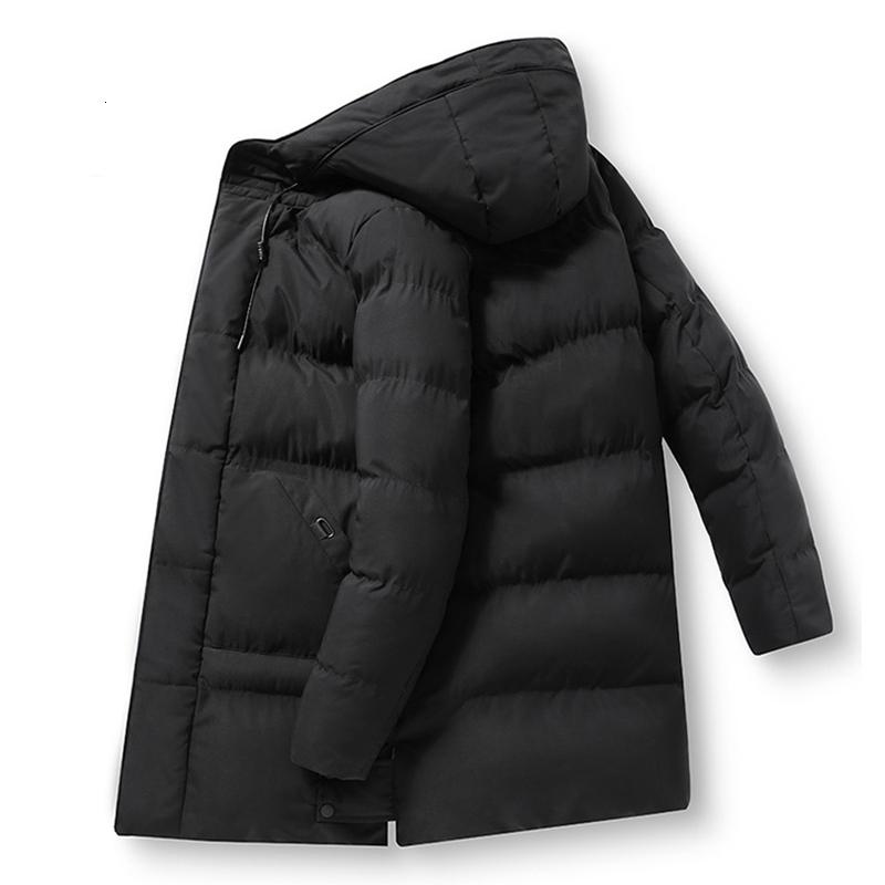 8Xl Winter Men Fashion Solid Hooded Long Parkas Jacket Coat Mens Warm Thick Waterproof Big Size Casual Outwear Male