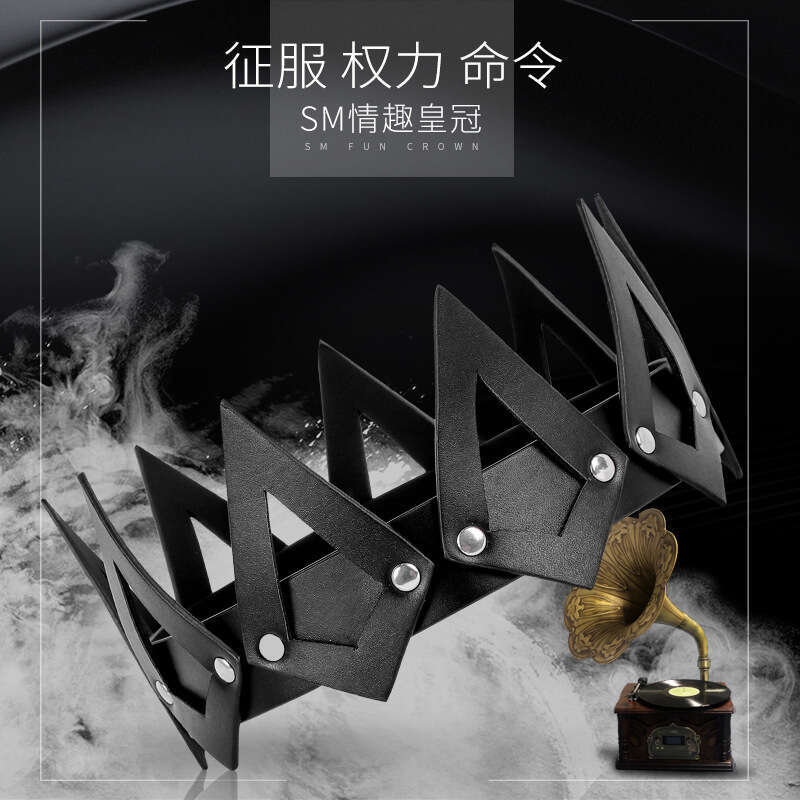 Role playing sex toy PULeather Queen Crown Sex Headset SM Props Alternative Adult Products