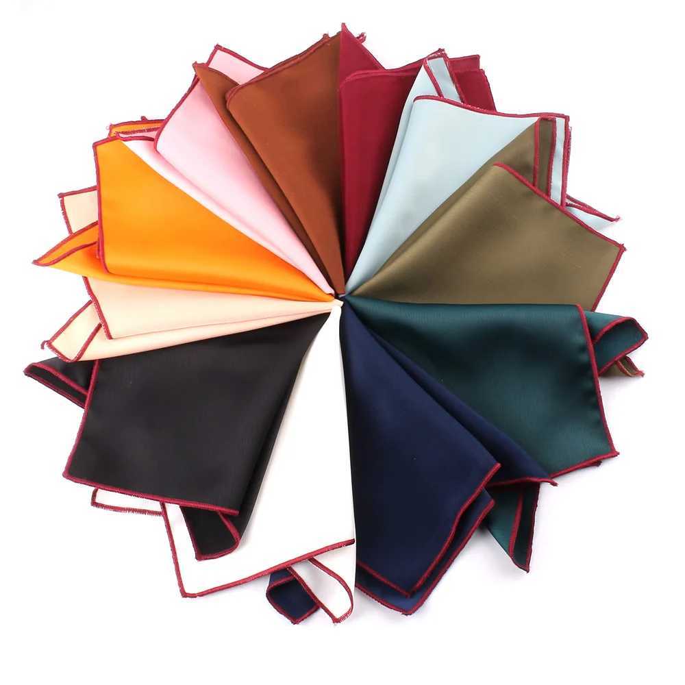 Satin solid pocket square suitable for women multi-color Kerchief mens handle wedding square handle W240921