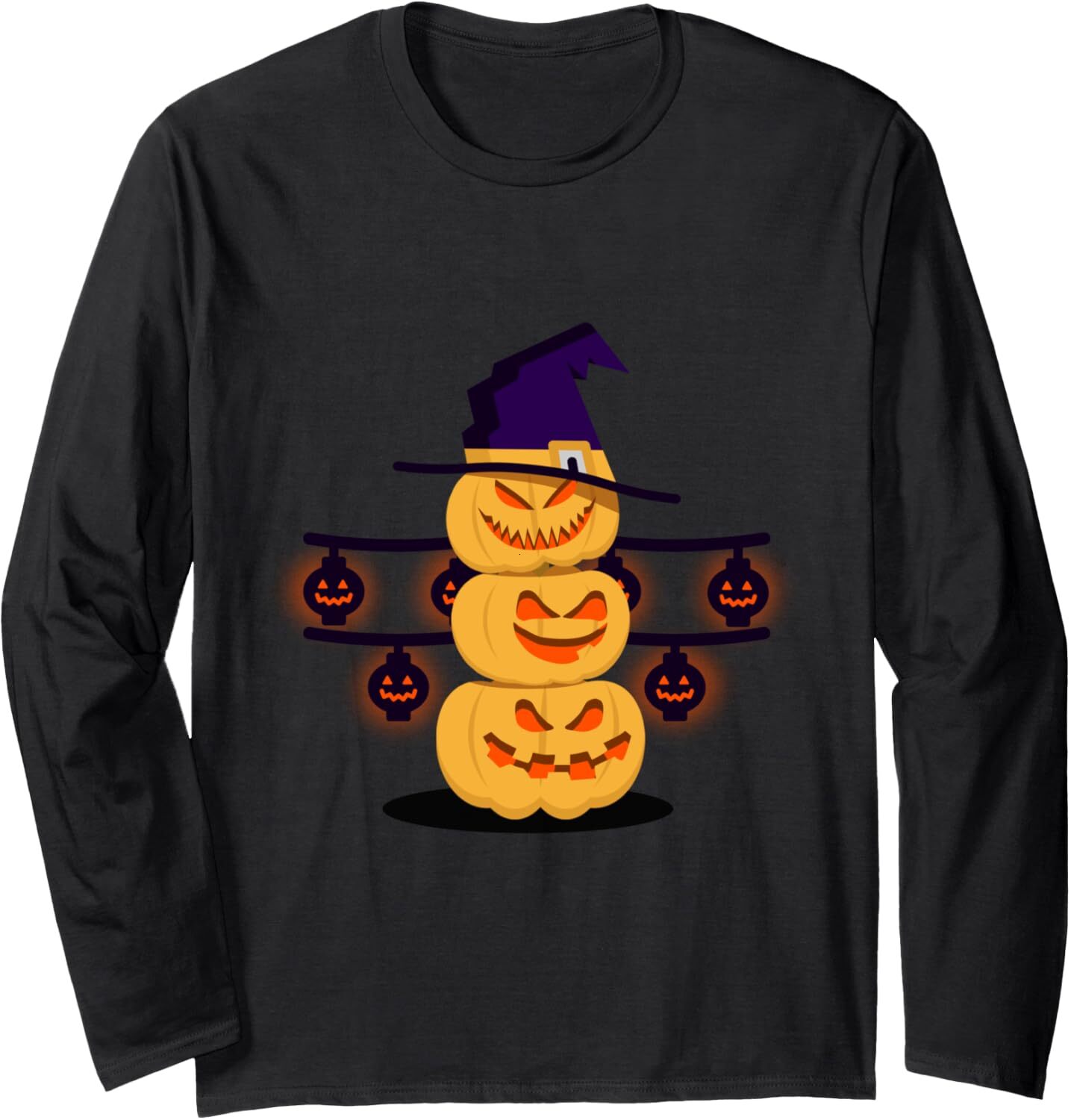 Long Sleeve Shirts for Men sweatshirt Funny and Scary Halloween Pumpkins Snowman Gift Long Sleeve Tee Streetwear Casual tops clothes