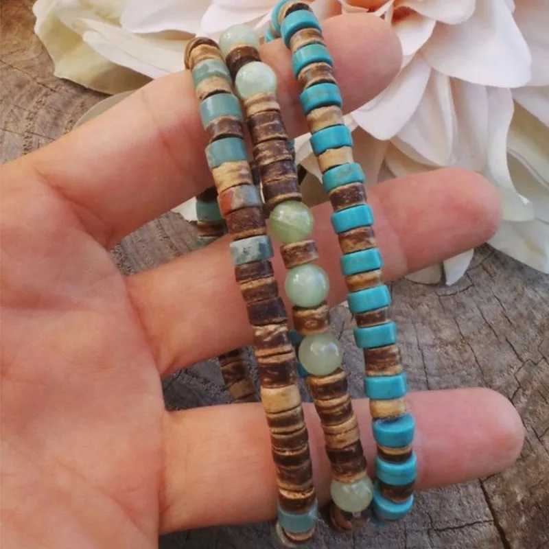 Mens Beaded Bracelet Surfer Style Bracelet.Mens Bracelet Stack Stacking Bracelets Stretch Boho BraceletsX240921
