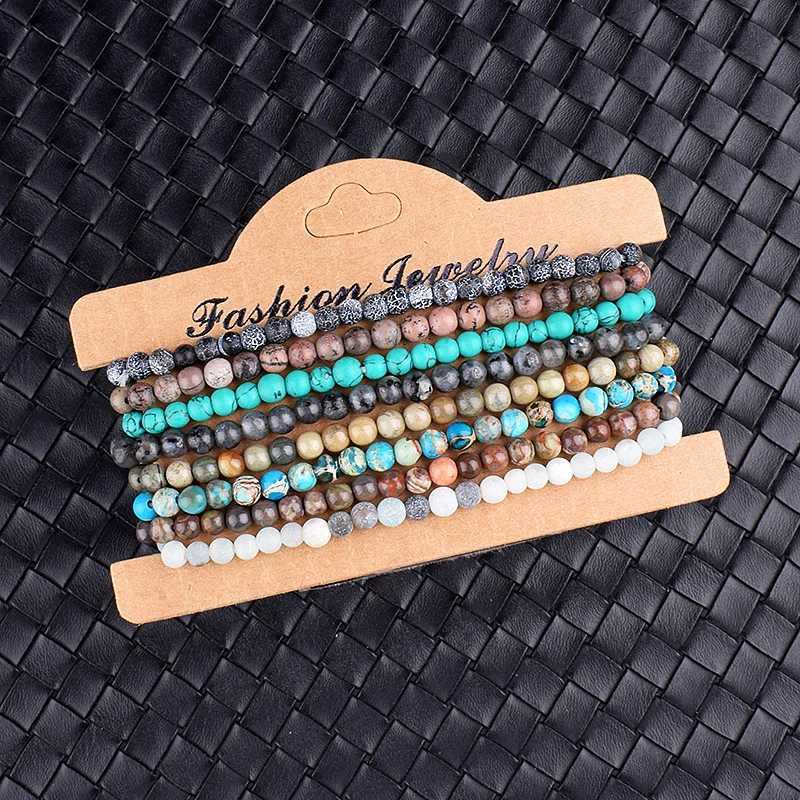 4mm 6mm Mini Energy Charm Bracelet Natural Stone Beads Yoga Healing Bracelet Jewelry for Women Men Best Friend Gift DropshippingX240921